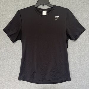 GymShark Mens Arrival T-Shirt XL Short Sleeve Black Performance Workout Athletic